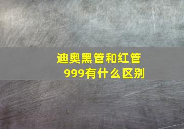 迪奥黑管和红管999有什么区别