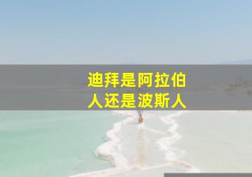 迪拜是阿拉伯人还是波斯人