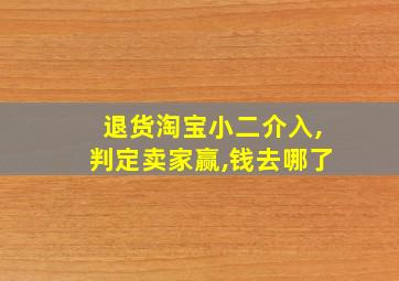 退货淘宝小二介入,判定卖家赢,钱去哪了