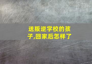 送叛逆学校的孩子,回家后怎样了