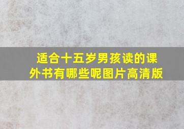 适合十五岁男孩读的课外书有哪些呢图片高清版