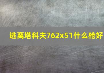 逃离塔科夫762x51什么枪好