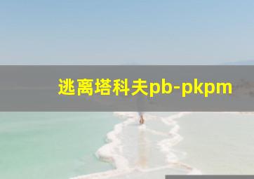 逃离塔科夫pb-pkpm