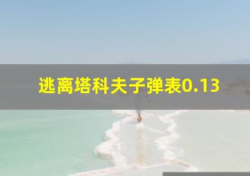 逃离塔科夫子弹表0.13