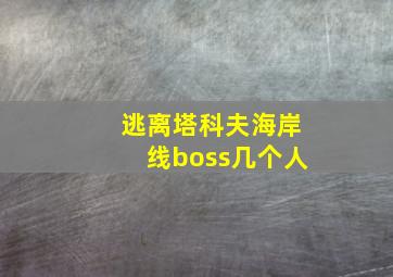 逃离塔科夫海岸线boss几个人