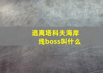 逃离塔科夫海岸线boss叫什么