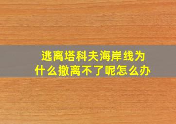 逃离塔科夫海岸线为什么撤离不了呢怎么办