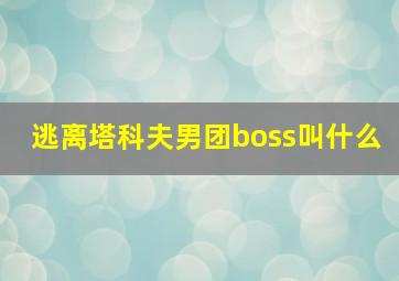 逃离塔科夫男团boss叫什么