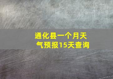 通化县一个月天气预报15天查询