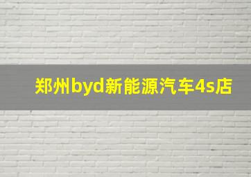 郑州byd新能源汽车4s店