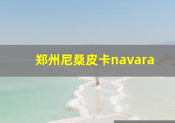 郑州尼桑皮卡navara