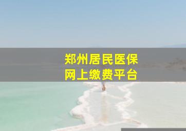 郑州居民医保网上缴费平台