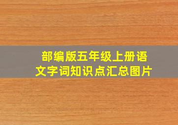 部编版五年级上册语文字词知识点汇总图片