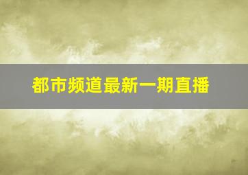 都市频道最新一期直播