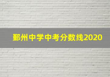 鄞州中学中考分数线2020