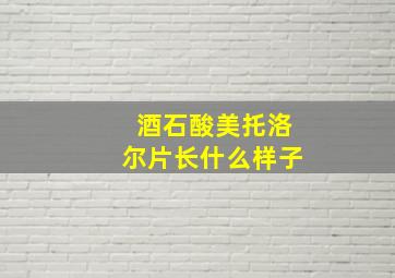 酒石酸美托洛尔片长什么样子