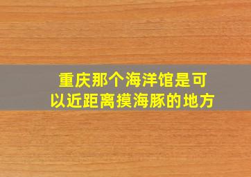 重庆那个海洋馆是可以近距离摸海豚的地方