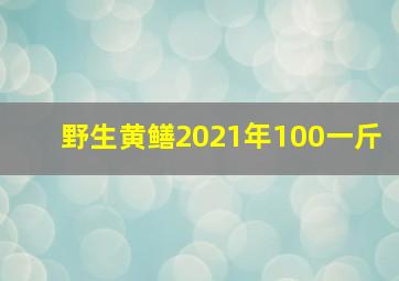 野生黄鳝2021年100一斤