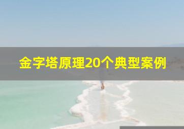 金字塔原理20个典型案例