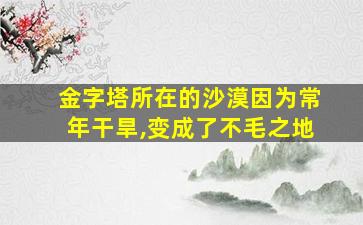 金字塔所在的沙漠因为常年干旱,变成了不毛之地