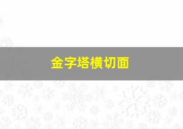 金字塔横切面