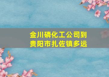 金川磷化工公司到贵阳市扎佐镇多远