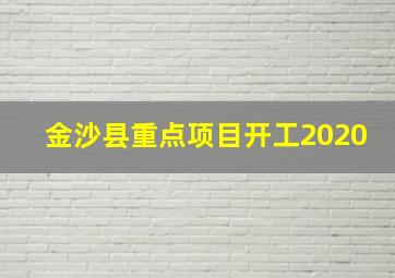 金沙县重点项目开工2020