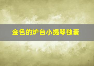 金色的炉台小提琴独奏