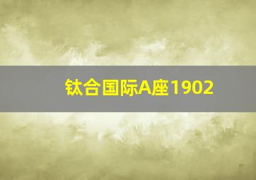 钛合国际A座1902