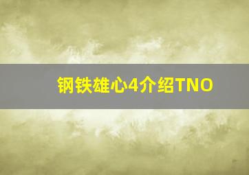 钢铁雄心4介绍TNO