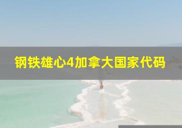 钢铁雄心4加拿大国家代码