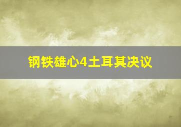 钢铁雄心4土耳其决议