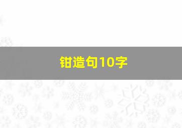 钳造句10字