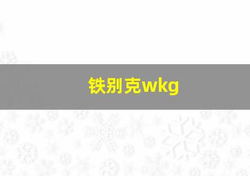 铁别克wkg