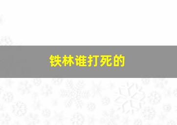 铁林谁打死的