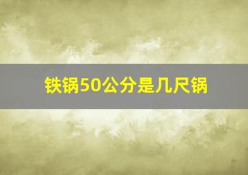 铁锅50公分是几尺锅