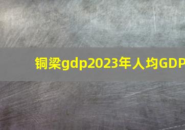 铜梁gdp2023年人均GDP