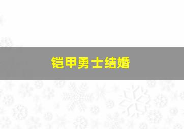 铠甲勇士结婚