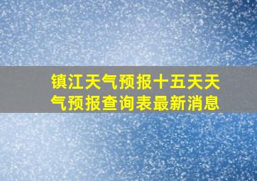 镇江天气预报十五天天气预报查询表最新消息