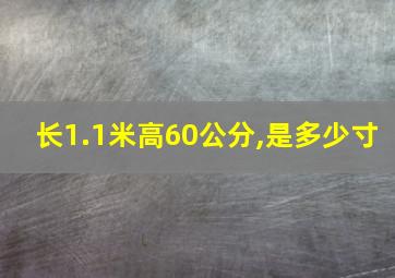 长1.1米高60公分,是多少寸