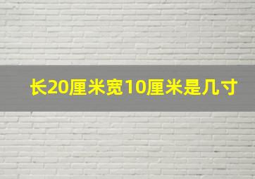 长20厘米宽10厘米是几寸