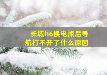 长城h6换电瓶后导航打不开了什么原因