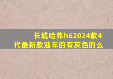 长城哈弗h62024款4代最新款油车的有灰色的么