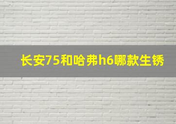 长安75和哈弗h6哪款生锈