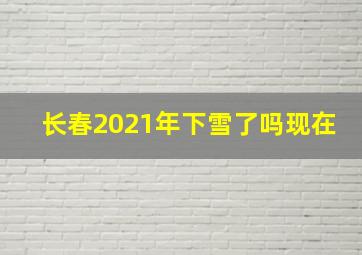 长春2021年下雪了吗现在