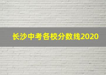 长沙中考各校分数线2020