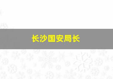 长沙国安局长