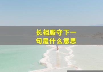 长相厮守下一句是什么意思