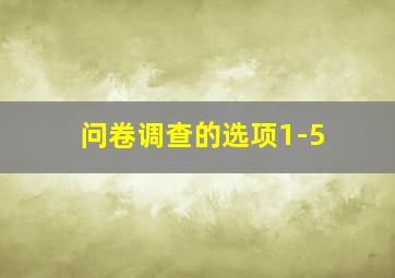 问卷调查的选项1-5