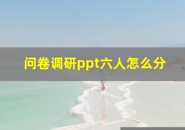 问卷调研ppt六人怎么分